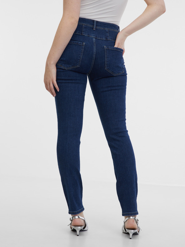 Orsay Tmavomodré dámske džínsy skinny fit ORSAY