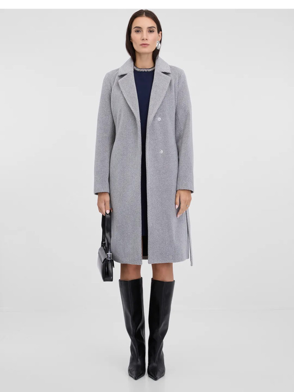 Orsay Sivý dámsky zimný kabát ORSAY