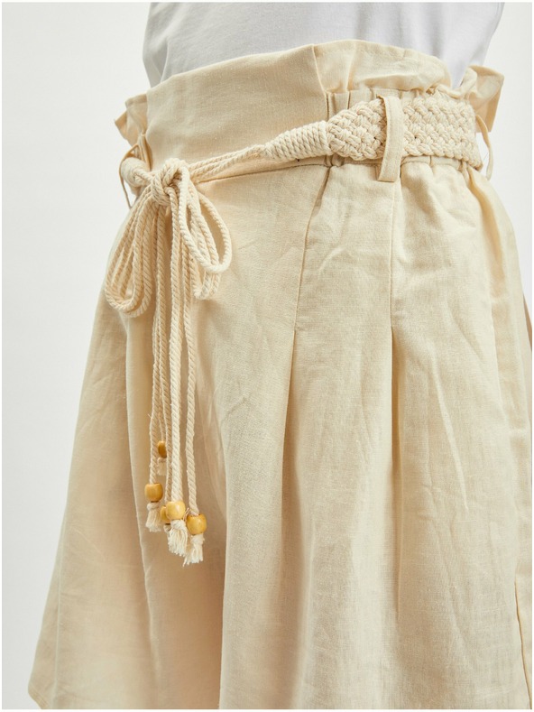 Orsay Béžové dámske plátenné šortky ORSAY