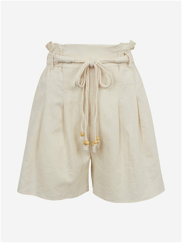 Orsay Béžové dámske plátenné šortky ORSAY