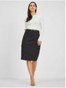 Orsay Čierna dámska sukňa s opaskom ORSAY