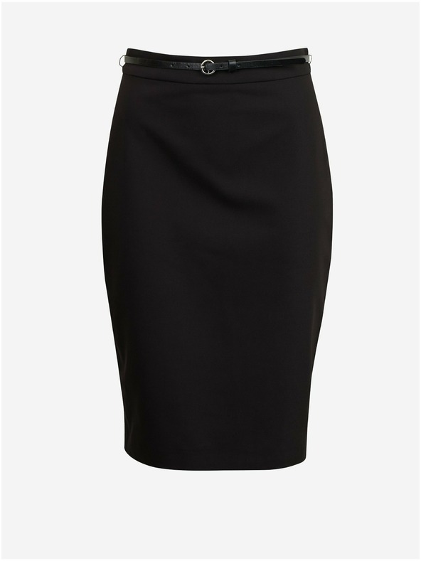 Orsay Čierna dámska sukňa s opaskom ORSAY