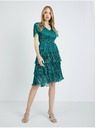 Orsay Zelené riasené šaty ORSAY