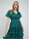 Orsay Zelené riasené šaty ORSAY