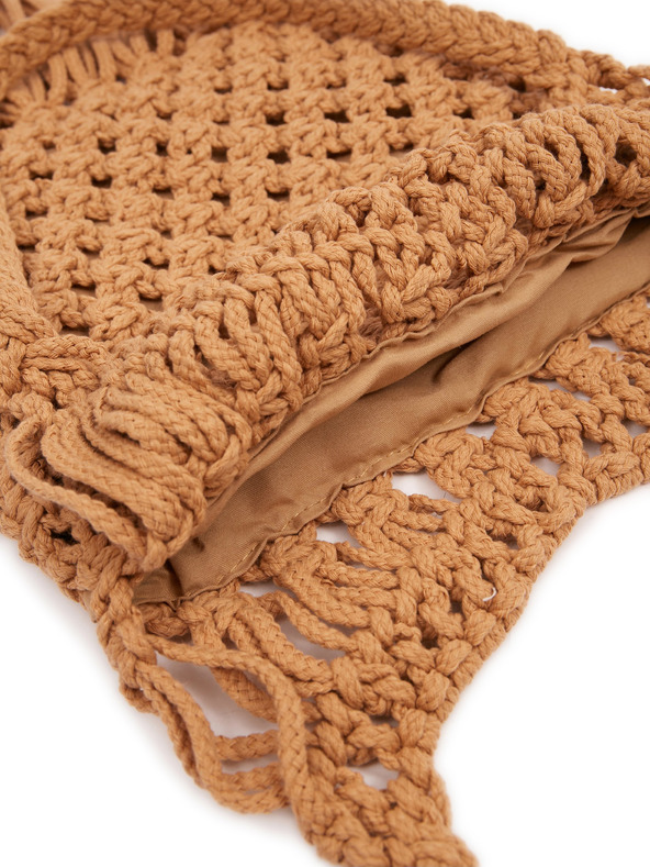 Orsay Hnedá dámska pletená kabelka s ozdobnými detailmi ORSAY