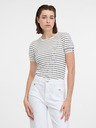 Orsay Krémové dámske pruhované tričko ORSAY