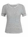 Orsay Krémové dámske pruhované tričko ORSAY