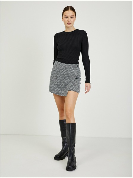 Orsay Čierna dámska vzorovaná sukňa/šortky ORSAY