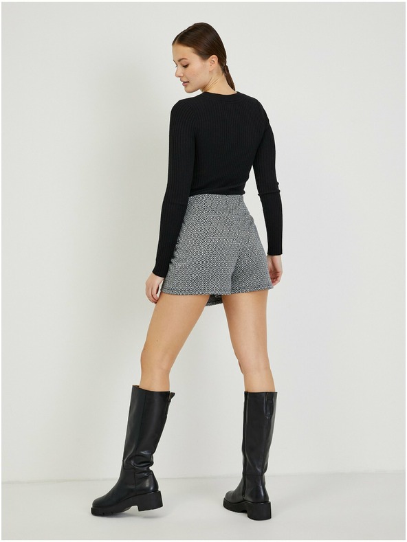 Orsay Čierna dámska vzorovaná sukňa/šortky ORSAY