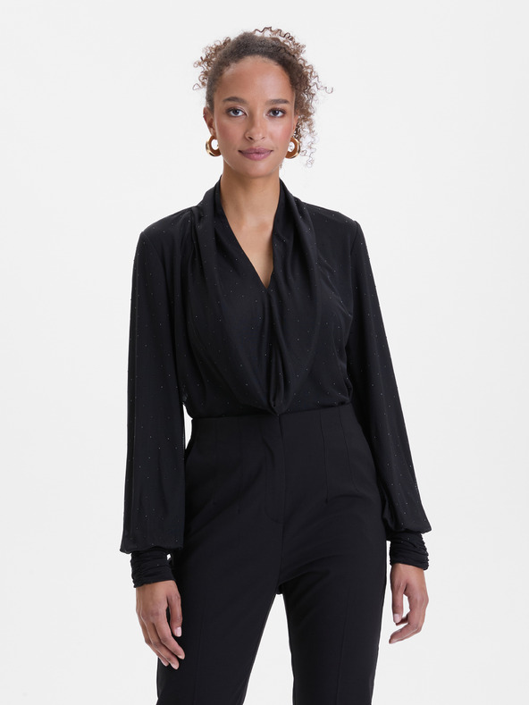 Orsay Čierna dámska blúzka s kamienkami ORSAY