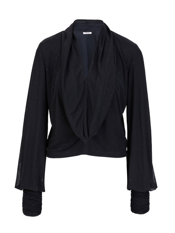 Orsay Čierna dámska blúzka s kamienkami ORSAY