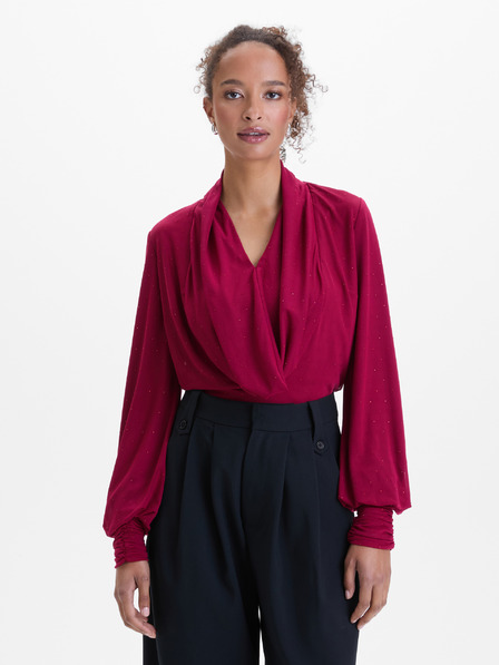 Orsay Vínová dámska blúzka s kamienkami ORSAY