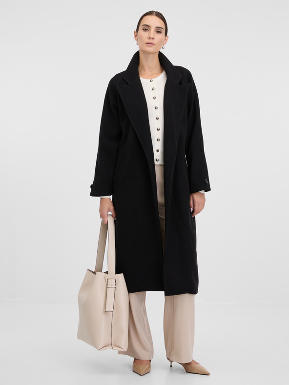 Orsay Čierny dámsky kabát ORSAY