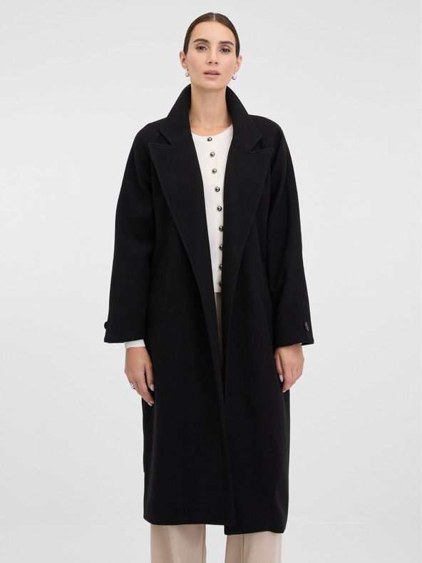 Orsay Čierny dámsky kabát ORSAY