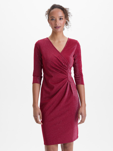 Orsay Vínová dámske šaty po kolená ORSAY