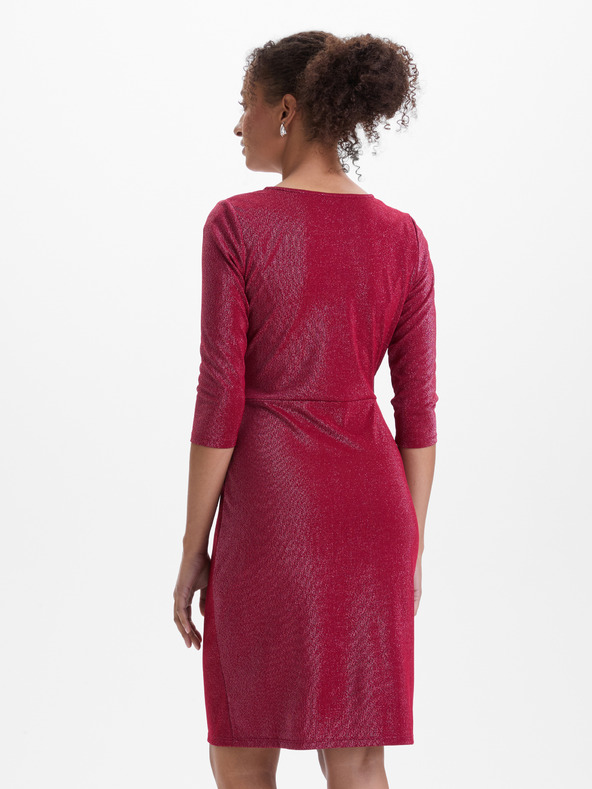 Orsay Vínová dámske šaty po kolená ORSAY