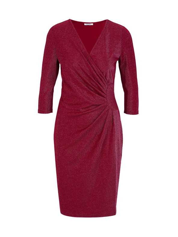 Orsay Vínová dámske šaty po kolená ORSAY