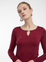 Orsay Vínový dámsky top s dlhým rukávom ORSAY