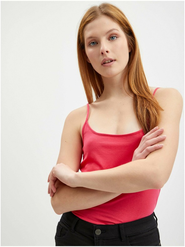 Orsay Tmavoružové dámske základné tielko ORSAY