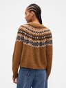 GAP Oversize kardigan Fair Isle s prímesou vlny GAP
