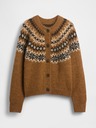 GAP Oversize kardigan Fair Isle s prímesou vlny GAP