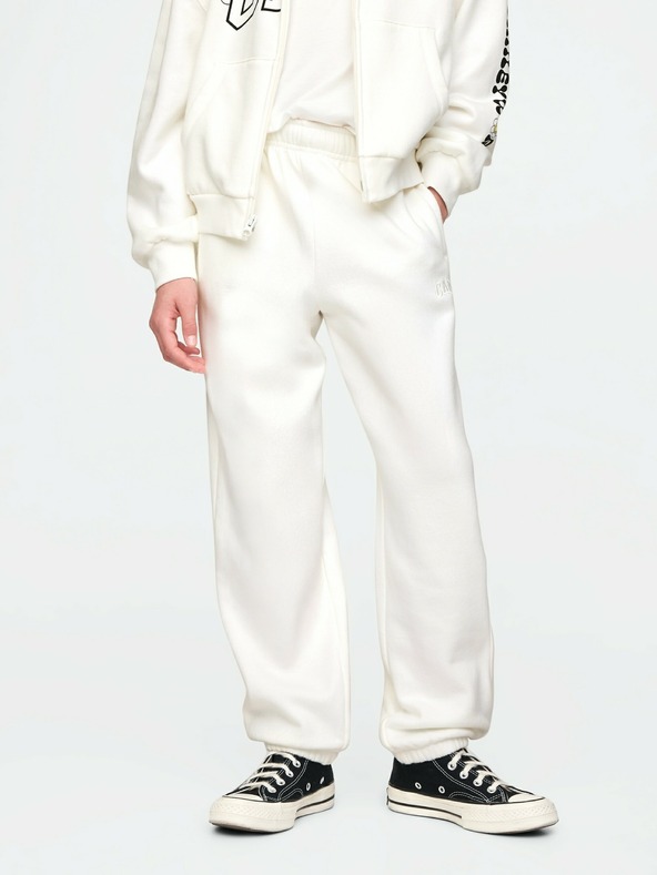 GAP Detské tepláky fleece logo army GAP