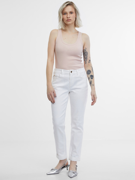 Orsay Biele dámske boyfriend džínsy ORSAY