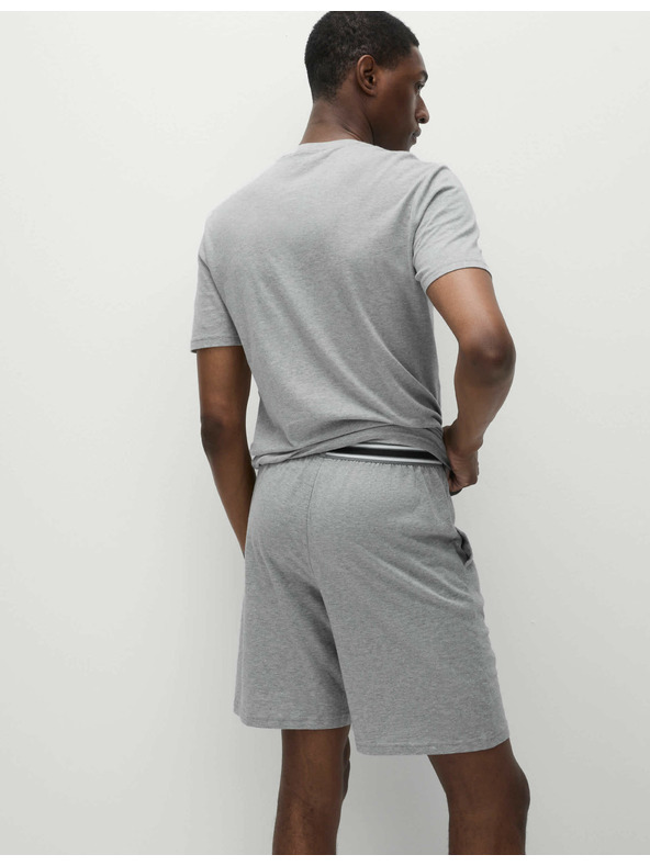Marks & Spencer Súprava dvoch pánskych pyžamových šortiek z čistej bavlny Marks & Spencer v sivej farbe