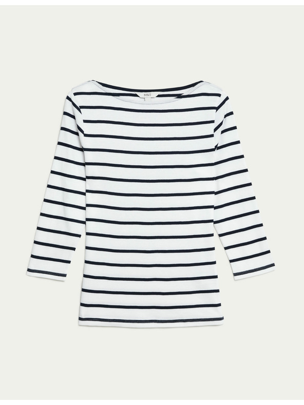 Marks & Spencer Čiernobiele dámske pruhované tričko Marks & Spencer