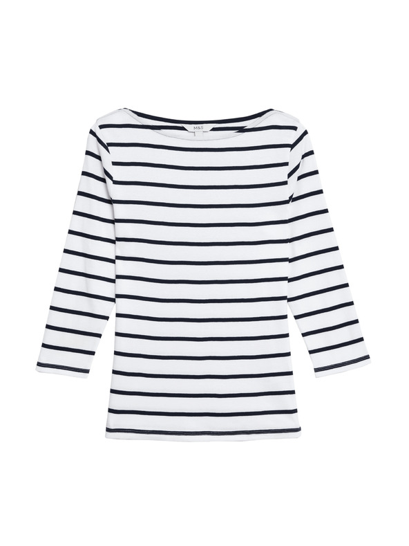Marks & Spencer Čiernobiele dámske pruhované tričko Marks & Spencer