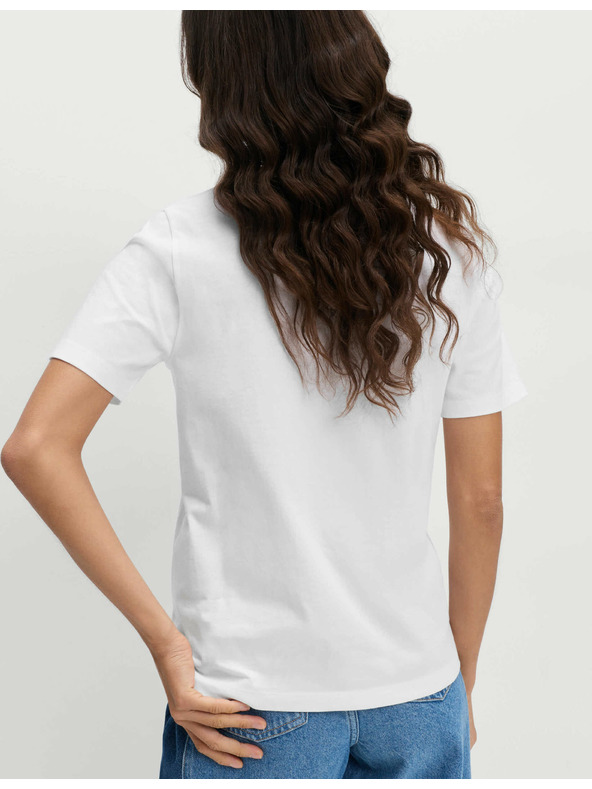 Marks & Spencer Biele dámske bavlnené základné tričko Marks & Spencer