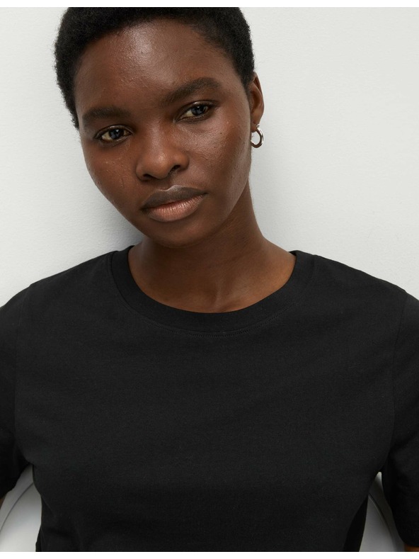 Marks & Spencer Čierne dámske bavlnené tričko Marks & Spencer