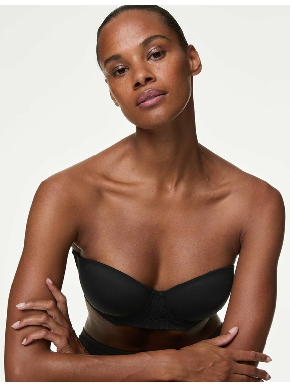 Marks & Spencer Čierna dámska podprsenka s kosticami Marks & Spencer