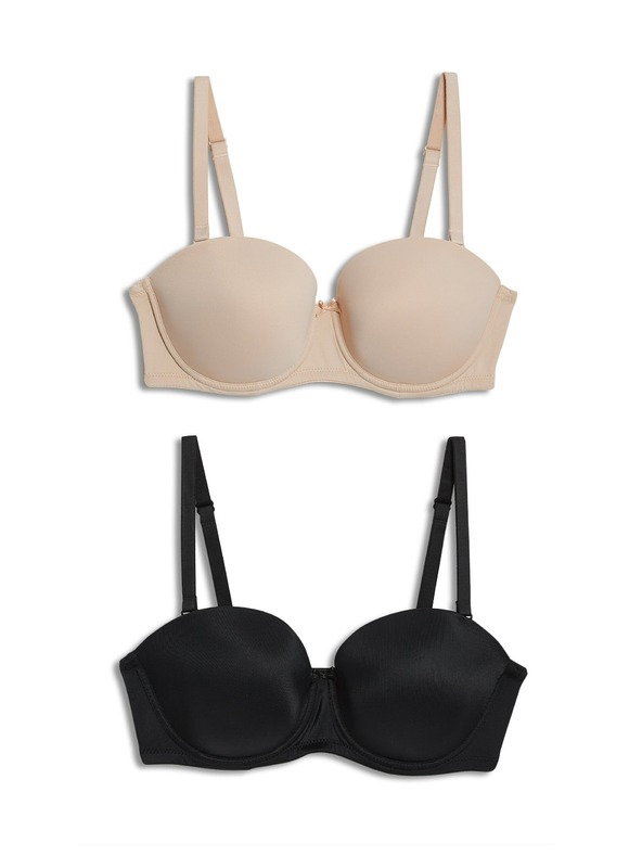 Marks & Spencer Vystužená podprsenka, viacero štýlov nosenia, veľkosť. A-E, 2 ks Marks & Spencer čierna