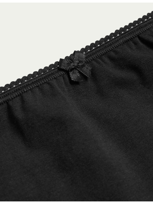 Marks & Spencer Bavlnené midi nohavičky s Lycrou®, 5 balení Marks & Spencer čierna