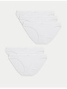 Marks & Spencer Biele bavlnené nohavičky Marks & Spencer s Lycrou®, 5 balení