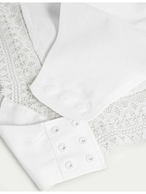 Marks & Spencer Biele dámske čipkované sťahovacie body Marks & Spencer Secret Support™