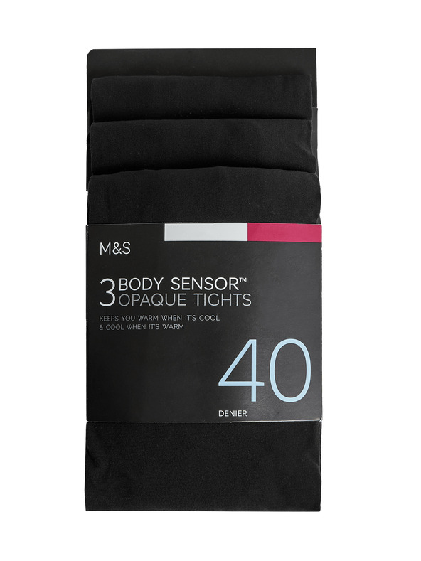 Marks & Spencer Súprava troch čiernych pančúch Body Sensor™ 40 DEN Marks & Spencer