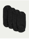 Marks & Spencer Súprava štyroch párov čiernych dámskych nízkych ponožiek Marks & Spencer Trainer liner