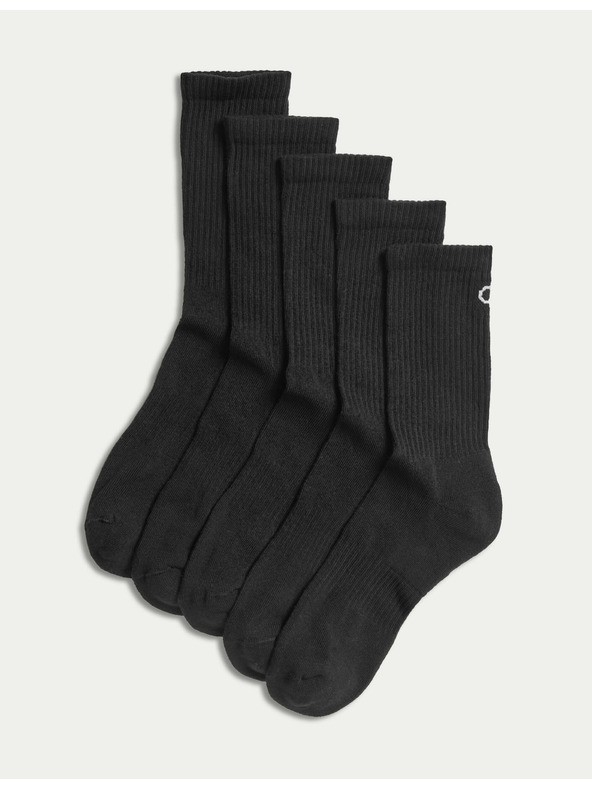 Marks & Spencer Súprava piatich párov dámskych ponožiek čiernej farby Marks & Spencer