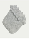 Marks & Spencer 5 párov bezšvových členkových ponožiek Marks & Spencer sivých