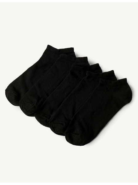 Marks & Spencer Súprava piatich párov dámskych ponožiek v čiernej farbe Marks & Spencer