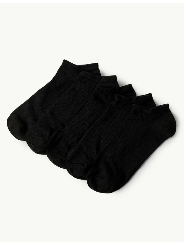 Marks & Spencer Súprava piatich párov dámskych ponožiek v čiernej farbe Marks & Spencer
