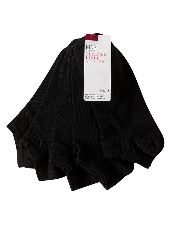 Marks & Spencer Súprava piatich párov dámskych ponožiek v čiernej farbe Marks & Spencer