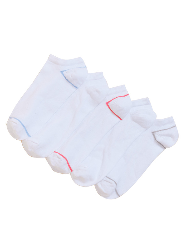 Marks & Spencer Súprava piatich párov bielych dámskych ponožiek Marks & Spencer