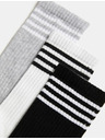 Marks & Spencer Súprava troch párov dámskych ponožiek v čiernej, bielej a sivej farbe Marks & Spencer