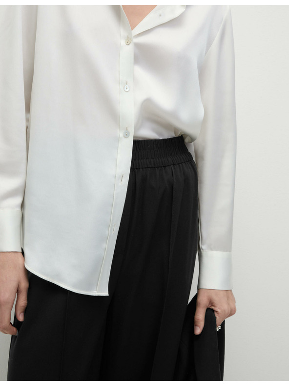 Marks & Spencer Čierne dámske nohavice so širokými nohavicami Marks & Spencer