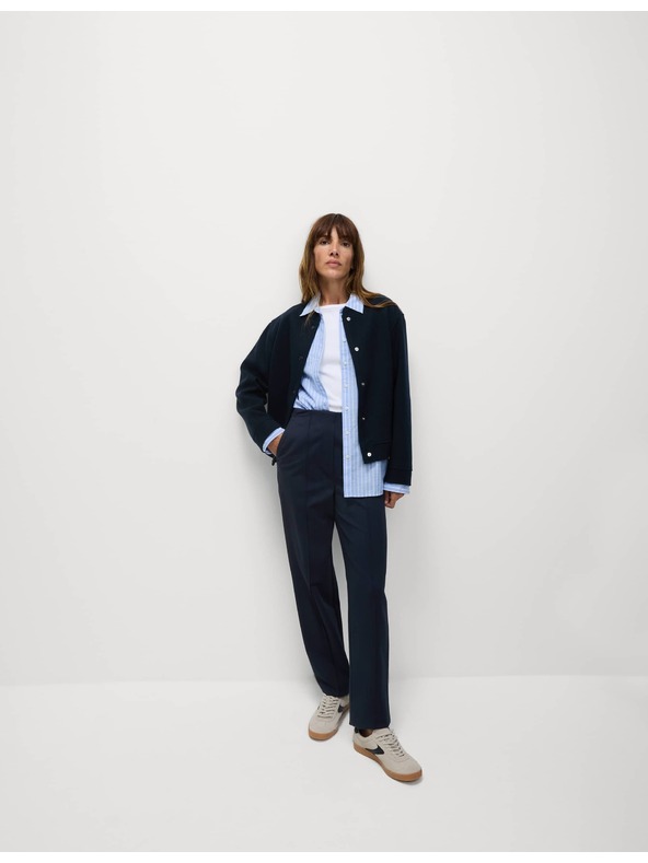 Marks & Spencer Tmavomodré dámske nohavice Marks & Spencer