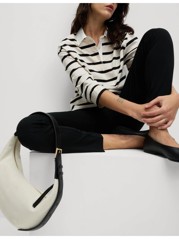 Marks & Spencer Dámske čierne džersejové nohavice Marks & Spencer s úzkym strihom po členky