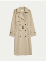 Marks & Spencer Béžový dámsky dlhý kabát s opaskom Marks & Spencer